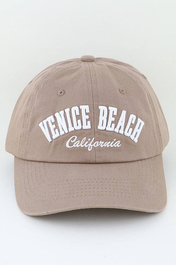 Black Venice Beach California Classic Caps - Set of 6