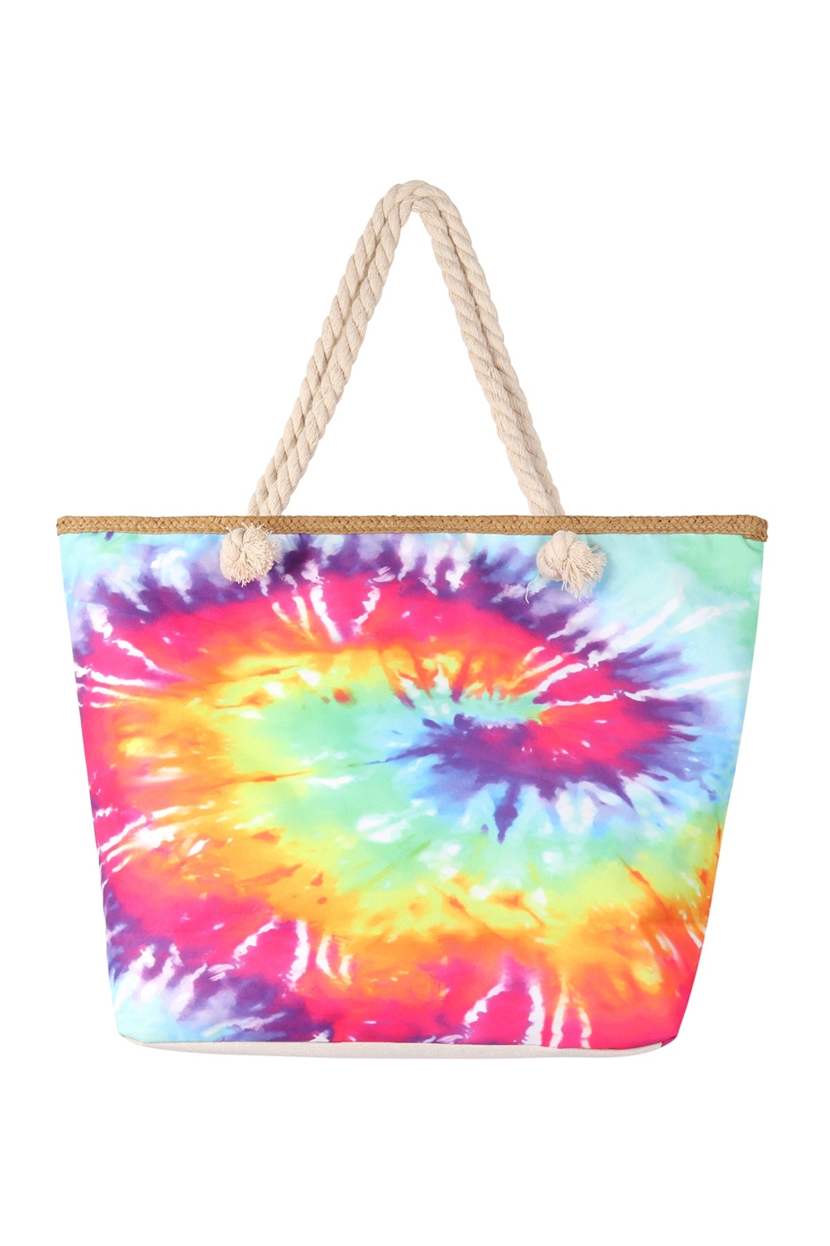 Pack of 6 Pink Tie - Dye Style Polyester Tote Bags