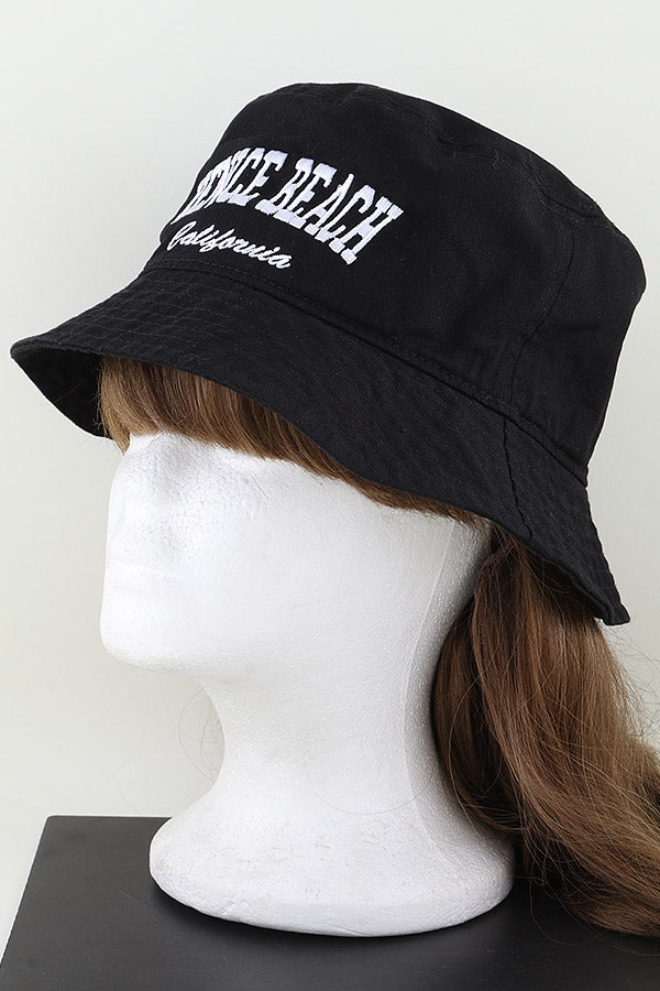 Black Venice California Style Bucket Hats - Set of Six Pieces