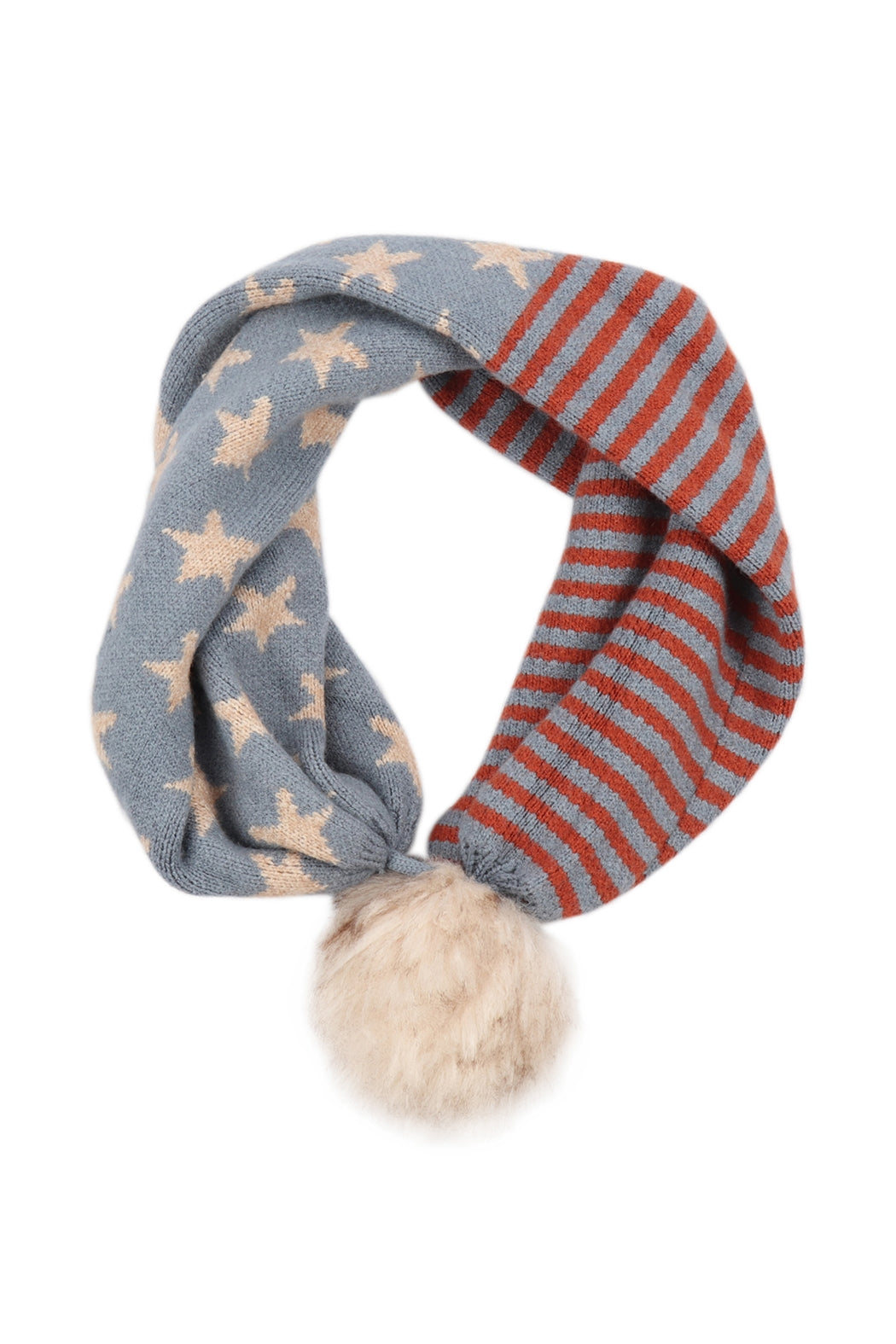 6-Pack USA Accent Dual-Purpose Beanie Scarf with Light Print in Acrylic