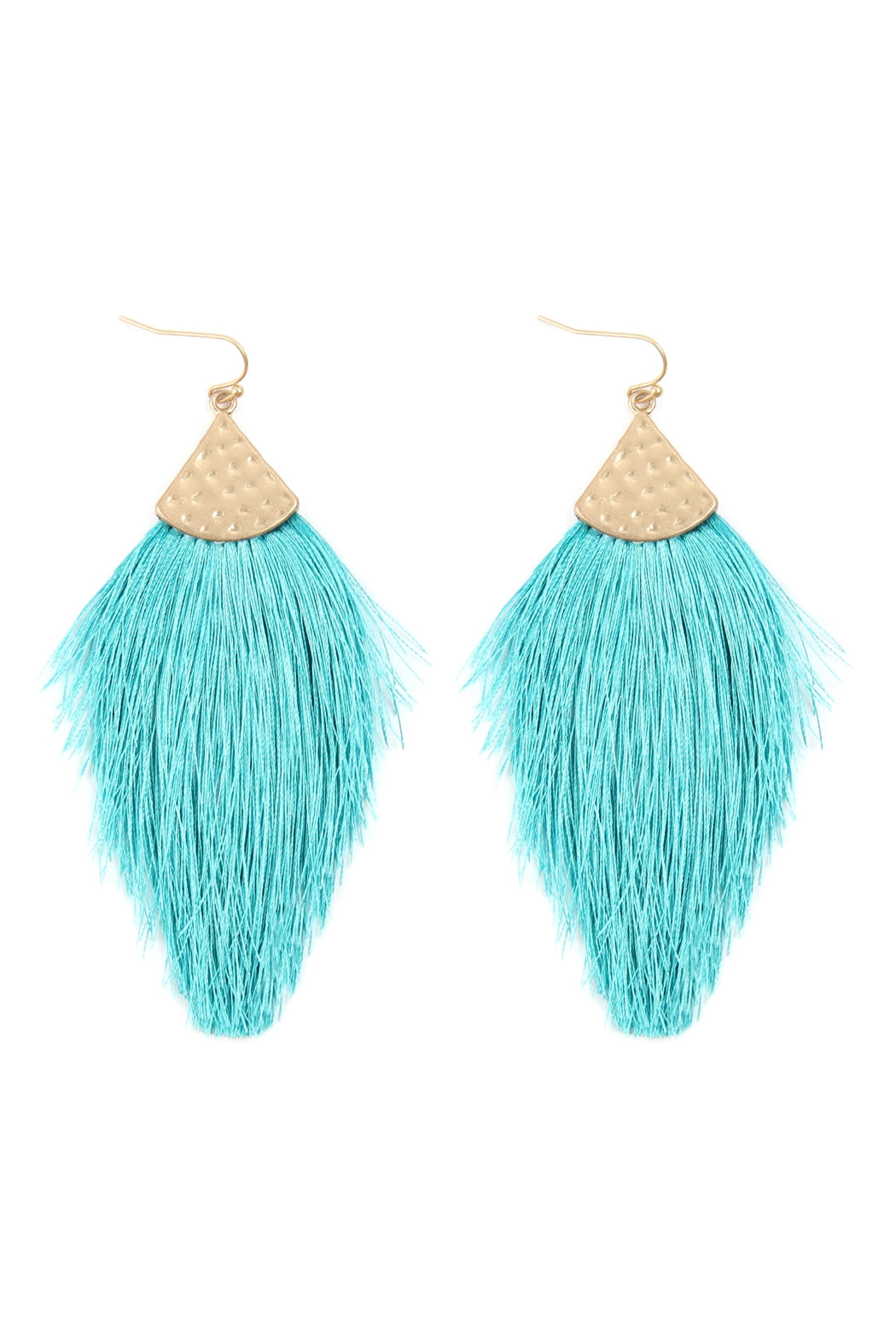 6-Piece Set of Turquoise Thread Tassel Drop Earrings