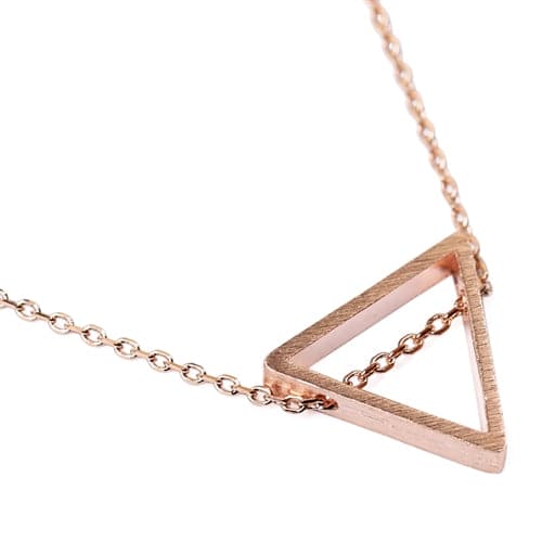 Rose Gold Triangular Pendant Necklaces - Pack of 6 Stylish Designs
